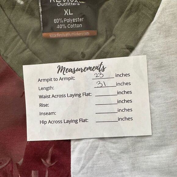 Revival Outfitters Color Block Short Sleeve Blouse Sz XL #H1032 - Picture 7 of 12